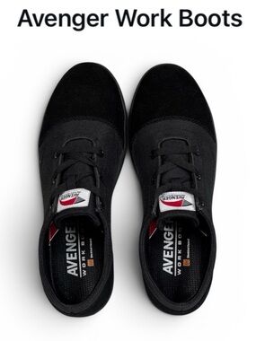 AVENGER WORK BOOTS BLADE BLACK 3 EYE CARBON SAFETY TOE MENS SNEAKERS SIZE 10.5